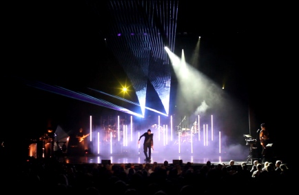 Quixotic Fusion Lighting show with Lightjams. Featuring a dynamic low res led wall matrix.