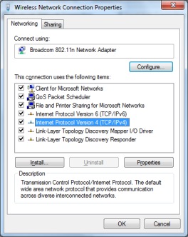 Windows Connection Properties