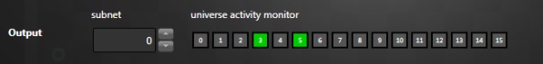 Artnet output universe monitor
